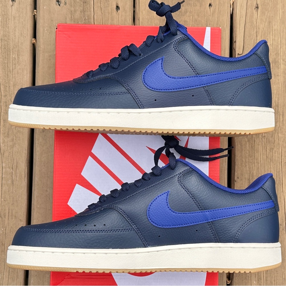Nike Court Vision Mens 11.5 Womens 13 Unisex Blue Lifestyle Casual Sneaker NEW - Picture 7 of 10